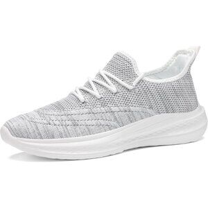 ⚡Men WhiteGrey Fashion Mesh Non Slip Lightweight Workout Breathable Gym Sneakers